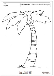 Ağaç boyama sayfaları 